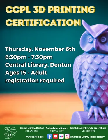 CCPL 3D Printer Certification